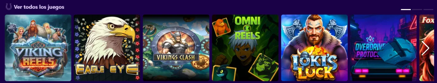 Paradise8 Casino catálogo de tragamonedas con Viking Reels, Eagle Eye, Vikings Clash y más